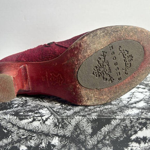 Neosens 38 Boot Red Leather Buttons Rococo Fantasy - Picture 2 of 9